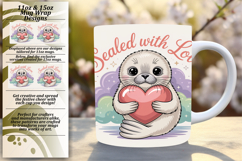 Floral 11oz Mug Wrap Png Template , Valentines Day Product Image 1