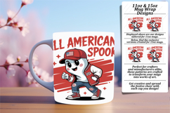 Customized 15oz Mug Wrap Png Design , Funny Ghost Product Image 1