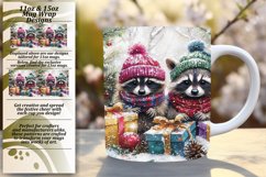 Serene 15oz Mug Wrap Png Design , Cute Xmas Product Image 1