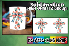 Cheerful mornings sublimation print wrap, Flower Cross Product Image 1