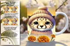 Radiant 15oz Mug Wrap Png Template , Cute Animals Product Image 1