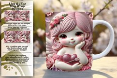 STUNNING 15oz PNG Mug Wrap Design , 3D Cupid Product Image 1
