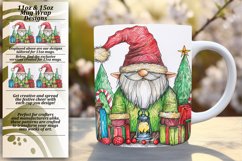 Holiday Mug Wrap - Watercolor Art Sublimation 11oz 15oz Product Image 1