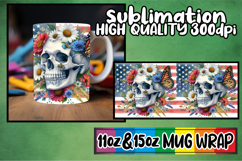 Whimsical nights sublimation print wrap, Skull USA Product Image 1