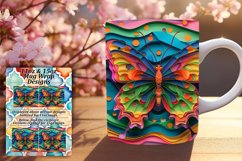 Colorful Butterfly Fiesta: Spring Mug Wrap Product Image 1