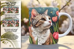 Springtime Whimsy - Cat Mug Sublimation Product Image 1