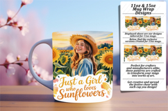 Radiant 15oz Mug Wrap Png Template , Just A Girl Product Image 1