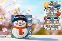Radiant 15oz Mug Wrap Png Template , Snowman Product Image 1