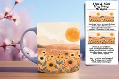 Simple Modern Boho Mug Wrap 11oz 15oz Product Image 1