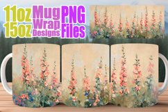 11oz 15oz Sublimation Floral Mug Wraps - Garden Fresh Product Image 1