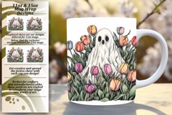 Springtime Phantoms: Easter Ghost Pattern Mug Product Image 1