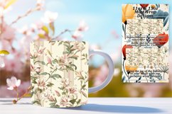 Floral Stripe Mug Wrap - Colorful Spring Product Image 1