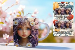 Bright 11oz Mug Wrap Png Design , Fairy Product Image 1