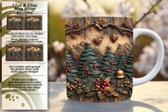 Whimsical 15oz Mug Wrap Png Artwork , Christmas Product Image 1