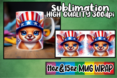 Inspired dreams sublimation mug wrap, USA Animals Product Image 1