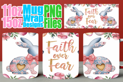Radiant whispers 11oz 15oz sublimation wrap, Easter Bunny Product Image 1