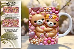 Lovely 15oz Mug Wrap Png Design , Sweet Animals Product Image 1
