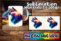 Magical moments 11oz 15oz mug wrap, Animals Art Product Image 1