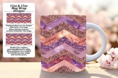 Colorful Glitter Stripe 11oz/15oz Mug Wrap Art Product Image 1