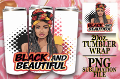 Bright Mornings 20oz tumbler wrap, Black Woman Product Image 1