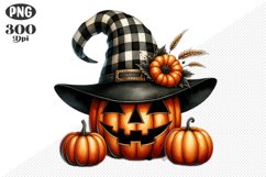 Halloween Pumpkins Sublimation - Clipart PNG Design Product Image 1