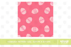 Easter Eggs Bunny Seamless Pattern PNG Sublimation Product Image 3