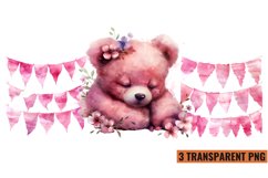 Watercolor Pink Baby Shower Clipart , PNG Product Image 1