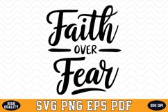 Faith Over Fear SVG | Quotes | SVG Cut files Product Image 1