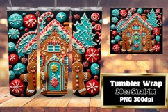 Winter Holiday 3D Vibrant Color Tumbler 20oz Product Image 1