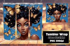 3D Sublime Black Woman Tumbler Wrap 20oz Product Image 1