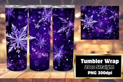 Christmas Magic 3D Snowflakes Pattern 20oz Product Image 1