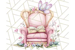 Bookish Fairy PNG Clipart, Whimsical Reading Elements Png Product Image 3