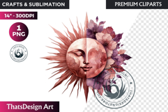 Romantic Flower clipart Rose gold Valentine floral PNG Product Image 1