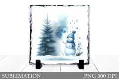 Snowman Slate Design. Cute Snowman Sublimation Product Image 1