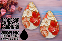 Vibrant Teardrop Design PNG for Creative Projects , 3D Flowe Product Image 1