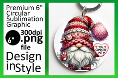 Cute Round Design for Keychains , Gnomes Product Image 1