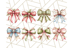 Muted Cozy Christmas Bows PNG Clipart, Winter Holiday Png Product Image 3