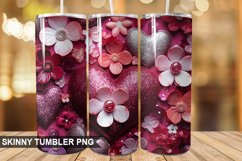 3D Valentine's Day Tumbler Design | Sublimation Wrap 20 Oz Product Image 1