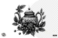 Black and White Halloween Autumn Clipart Product Image 1