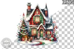 Christmas House Sublimation - Clipart PNG Design Product Image 1