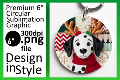 Artful Round Design Coaster Template , Holiday Pets Product Image 1