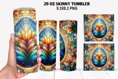 Skinny Tumbler 20oz Wrap Design, Easter Tumbler PNG Design Product Image 1