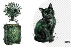 Watercolor Secret Witch Cottage Clipart Product Image 1