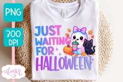 Just Wainting for Halloween PNG design for sublimation Product Image 2