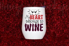My heart belongs to wine SVG Product Image 3