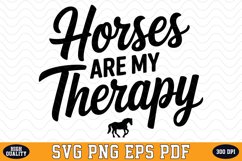 Horse are my Therapy SVG Design | SVG Cut files Product Image 1