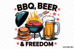 BBQ Beer &amp; Freedom svg Design | Svg Files for Cricut Product Image 1
