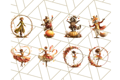 Autumn Circus Performers Clipart Vintage Characters PNG Product Image 7