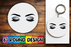 Joyful Circle Keychains for Gifts, Woman Eyes Product Image 1