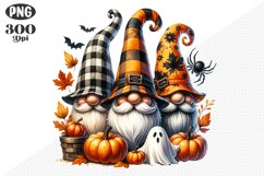 Halloween Gnomes Sublimation - Clipart PNG Design Product Image 1